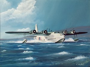 Short Sunderland, 1999 (wc & gouache ombord)